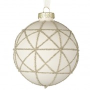 Glass Decorated Hanging Bauble 